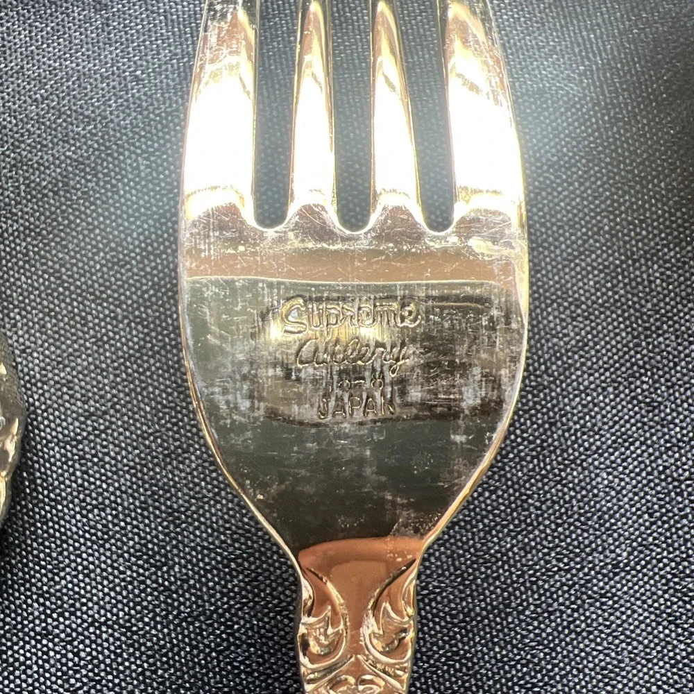 Royal Splendor Supreme Cutlery Gold Color Stainless Flatware Japan‎ 5pc Setting